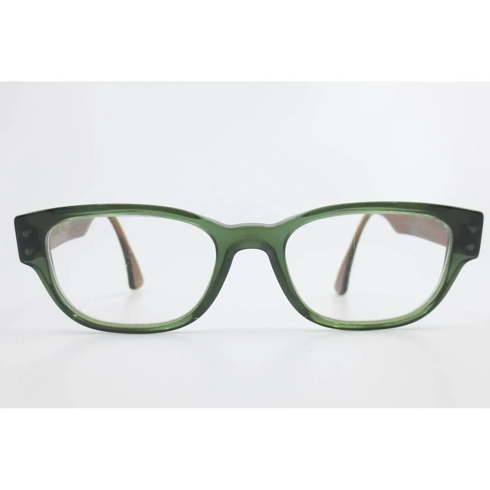 Caroline Abram Vinny 08 Green Amber Cat Eye Eyeglass Frames France 47-19-140